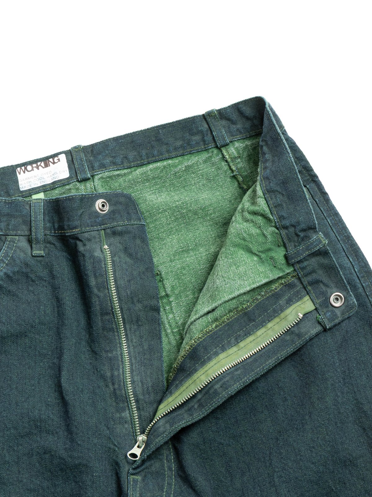 WORK 59 STRAIGHT JEAN ITALIAN SELVAGE DENIM MANTIS GREEN - Image 3