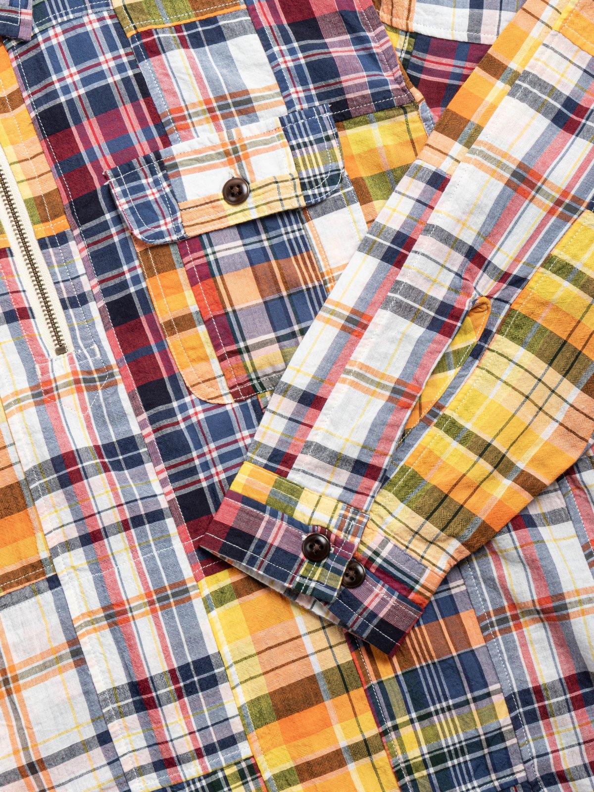 No180 COLLARED HALF ZIP LONG SLEEVE SHIRT PATCHWORK - Image 3