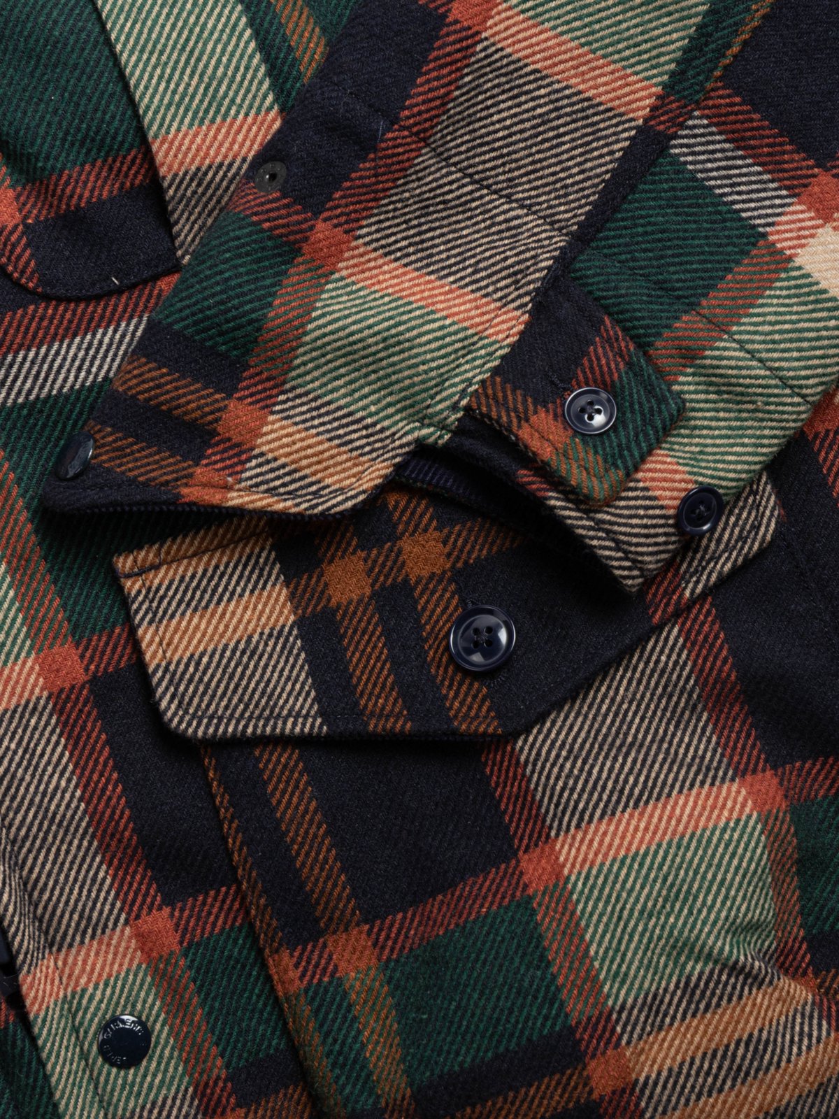 SAS JACKET NAVY/BROWN HEAVY WOOL PLAID - Image 5
