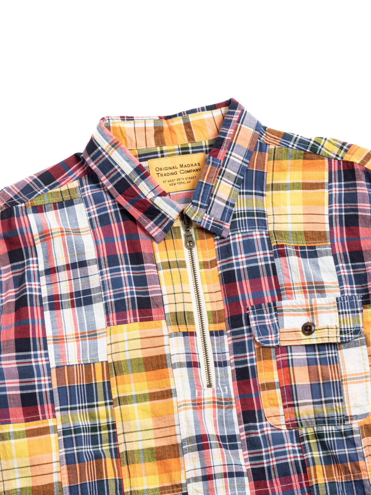 No180 COLLARED HALF ZIP LONG SLEEVE SHIRT PATCHWORK - Image 2