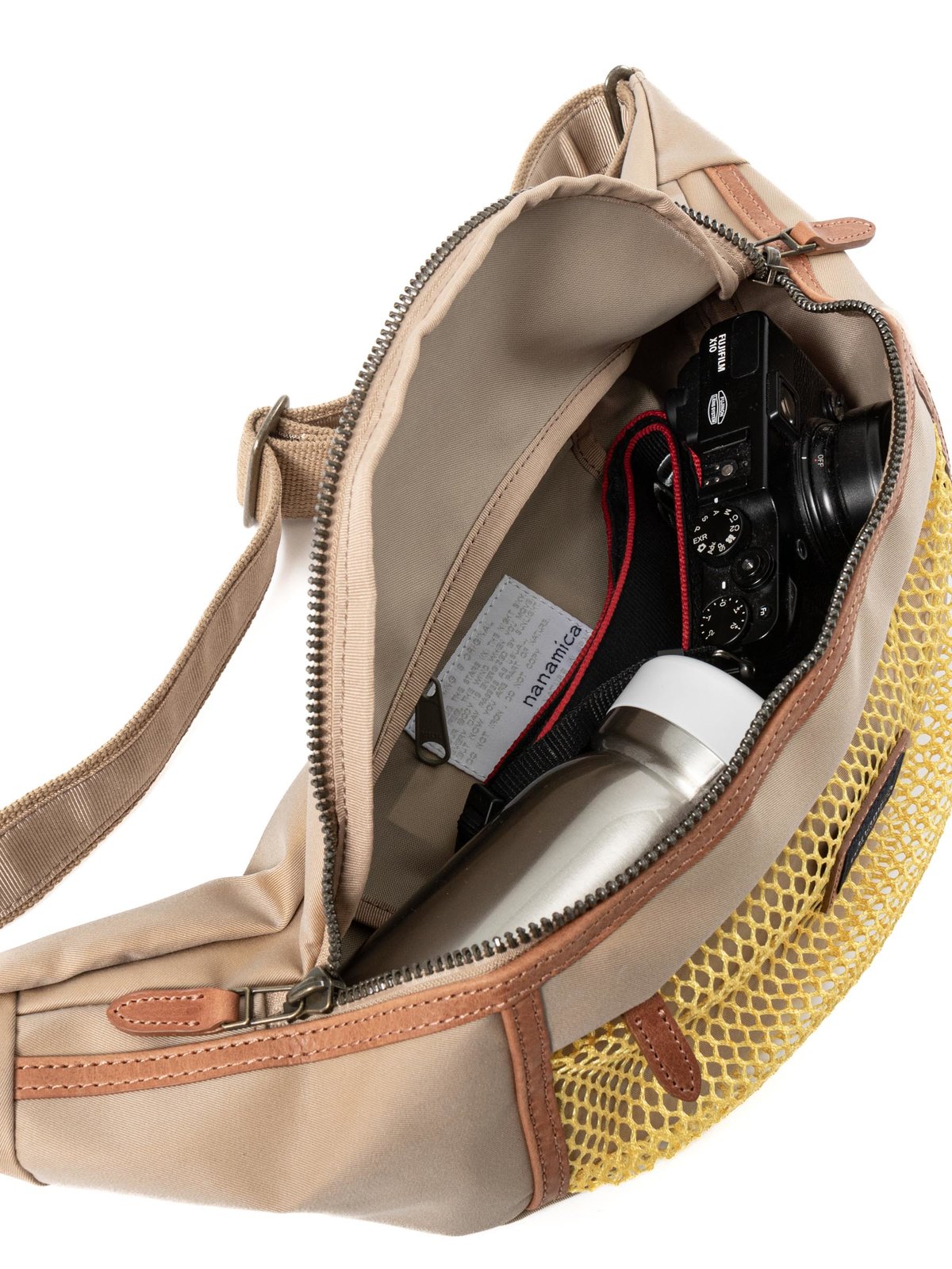 WATER REPELLENT BELT BAG BEIGE - Image 7