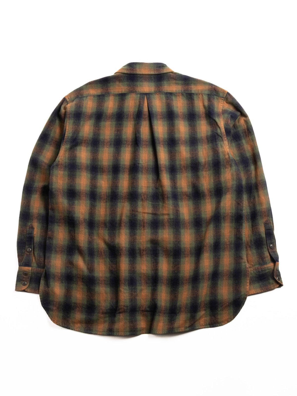 H.UNIT FLANNEL WORK SHIRT GREEN CHECK  - Image 4