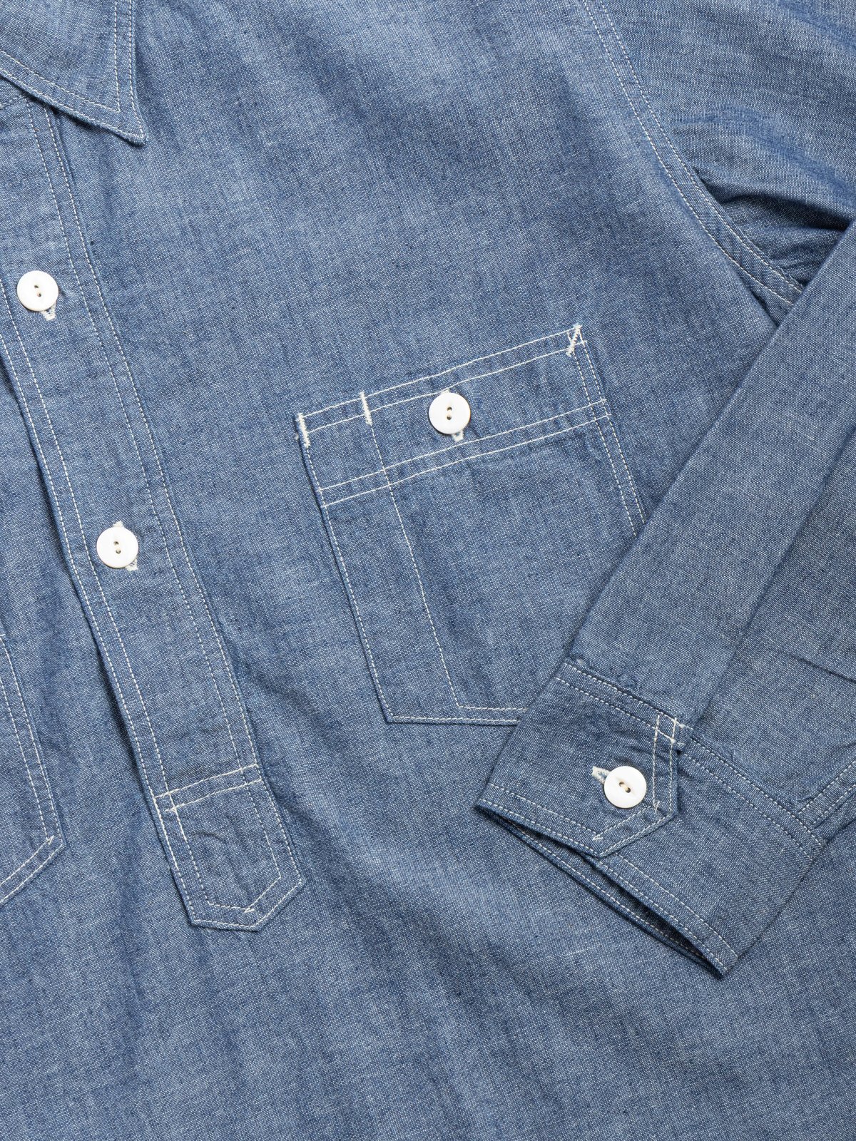 (1202&ndash;11) NO.2 SHIRT / CLASSIC CHAMBRAY / INDIGO - Image 3