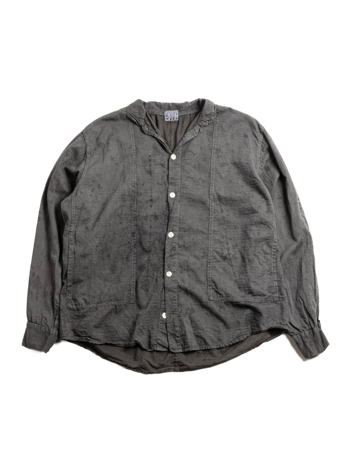 STOLE POCKET BUTTERFLY SHIRT THUNDERBOLT COTTON CAMBRIC CHESTNUT DYED - Image 1