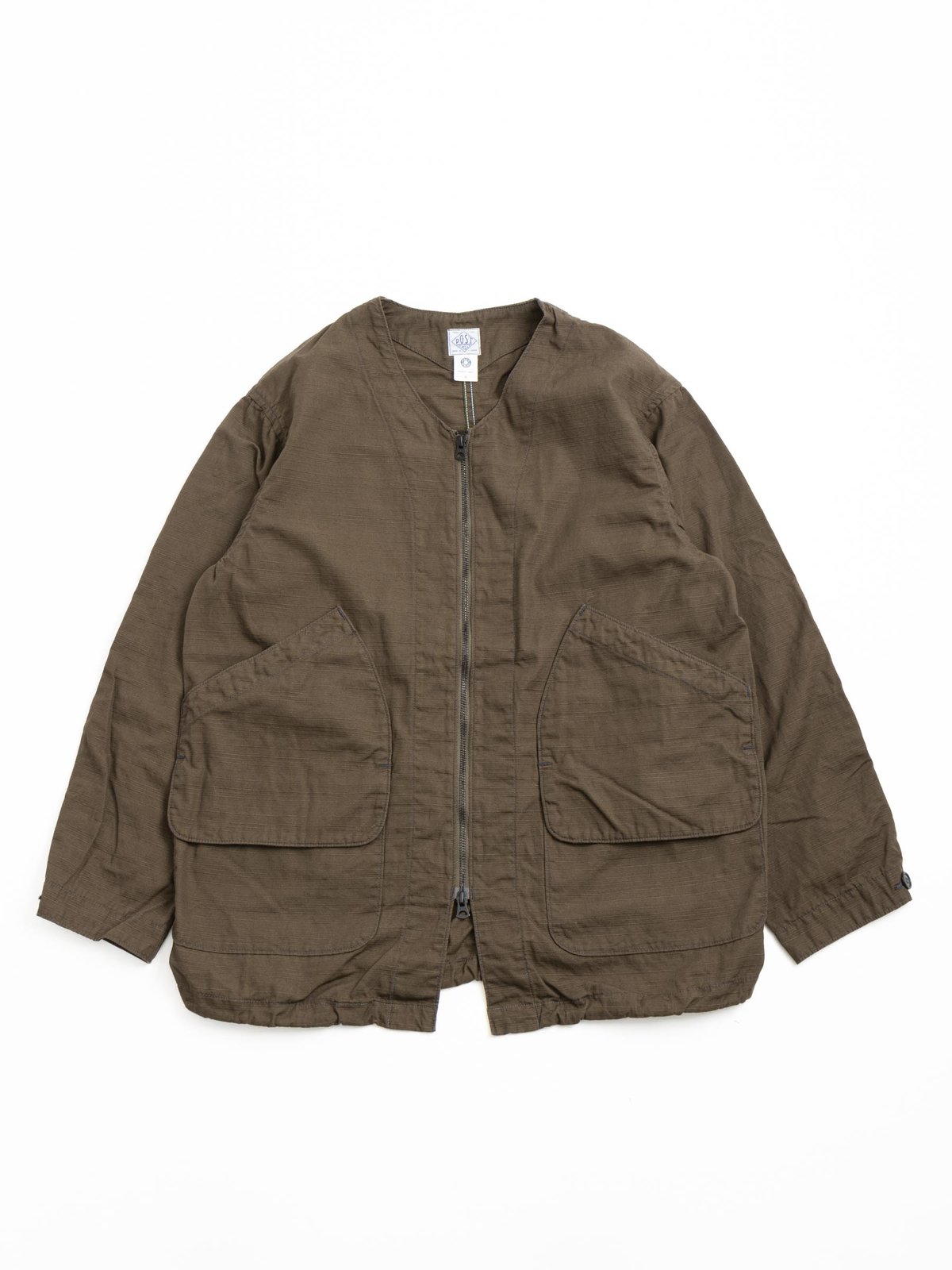 DEE V JACKET RIBBY TWILL BROWN by Post Overalls – The Bureau