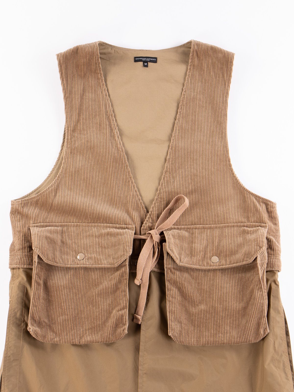 Khaki 8W Corduroy Long Fowl Vest by Engineered Garments – The 