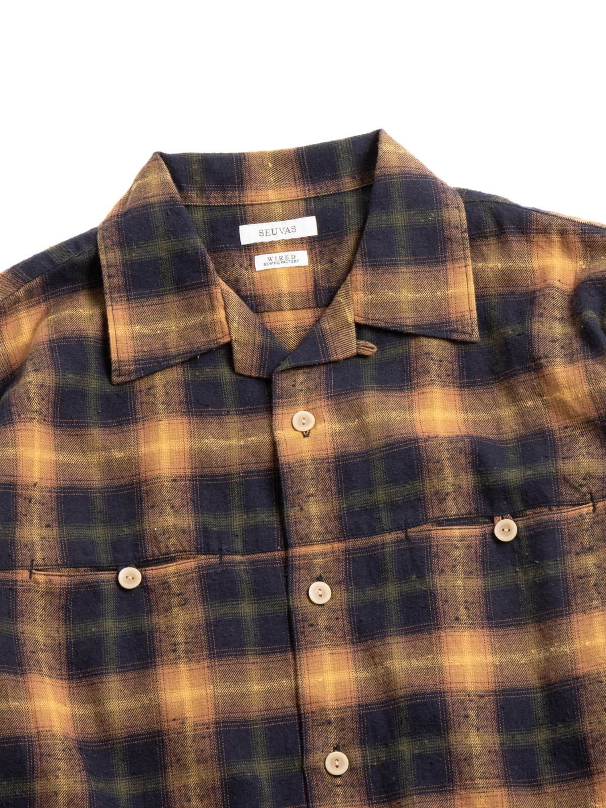 (SV–SH–025) OPEN–NECKED SHIRT MUSTARD - Image 2