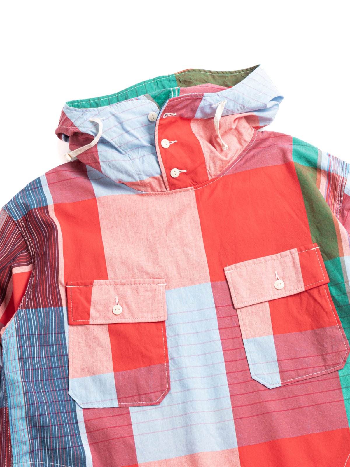 CAGOULE SHIRT RED COTTON BIG MADRAS - Image 2
