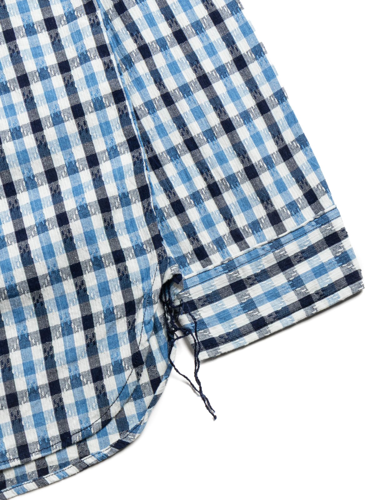 SSS25W–CS NATURAL INDIGO SASHIKO GINGHAM CHECK WORK SHIRT - Image 3