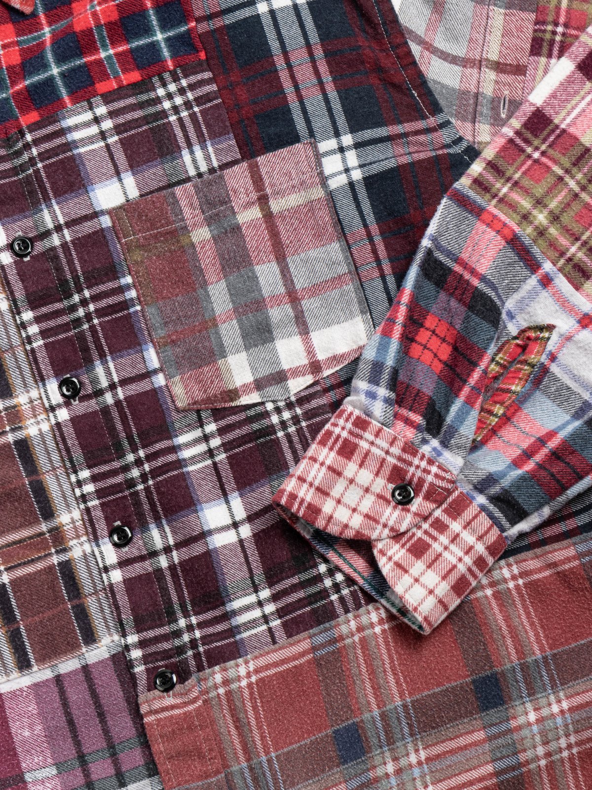 REBUILD by NEEDLES FLANNEL SHIRT STRAIGHT HEM SHIRT ASSORTED 1C - Image 4