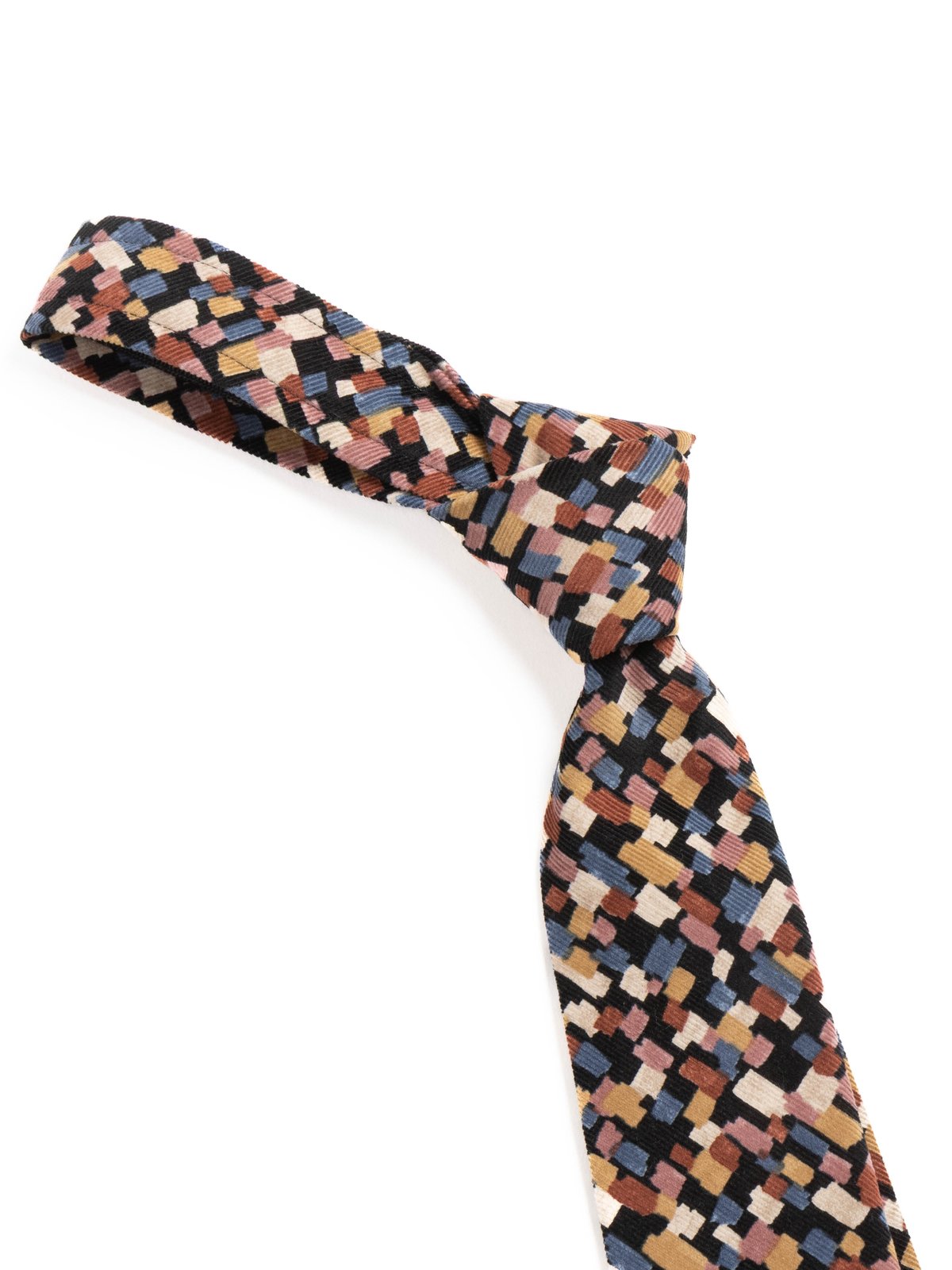 NECK TIE BLACK 21W CORDUROY DECO PRINT - Image 2