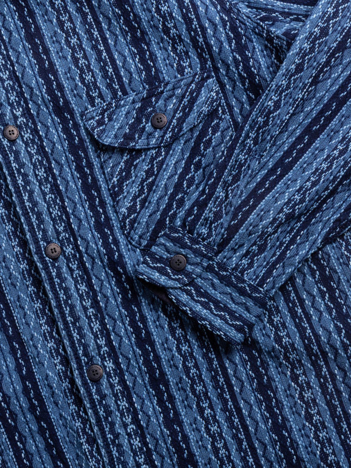 (SSS25&ndash;SKSW) INDIGO SASHIKO STRIPE SHIRT - Image 3