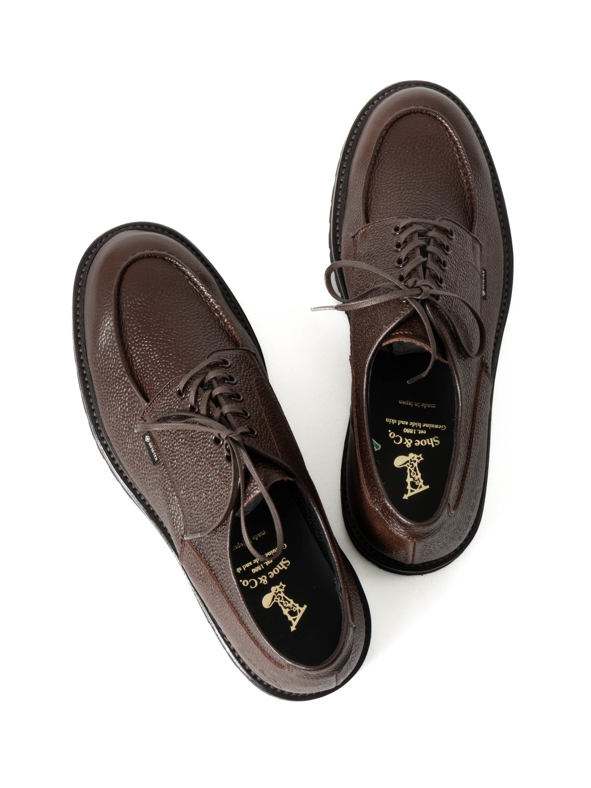 U–TIP DERBY SHOES GORE–TEX DARK BROWN EMBOSSED - Image 6