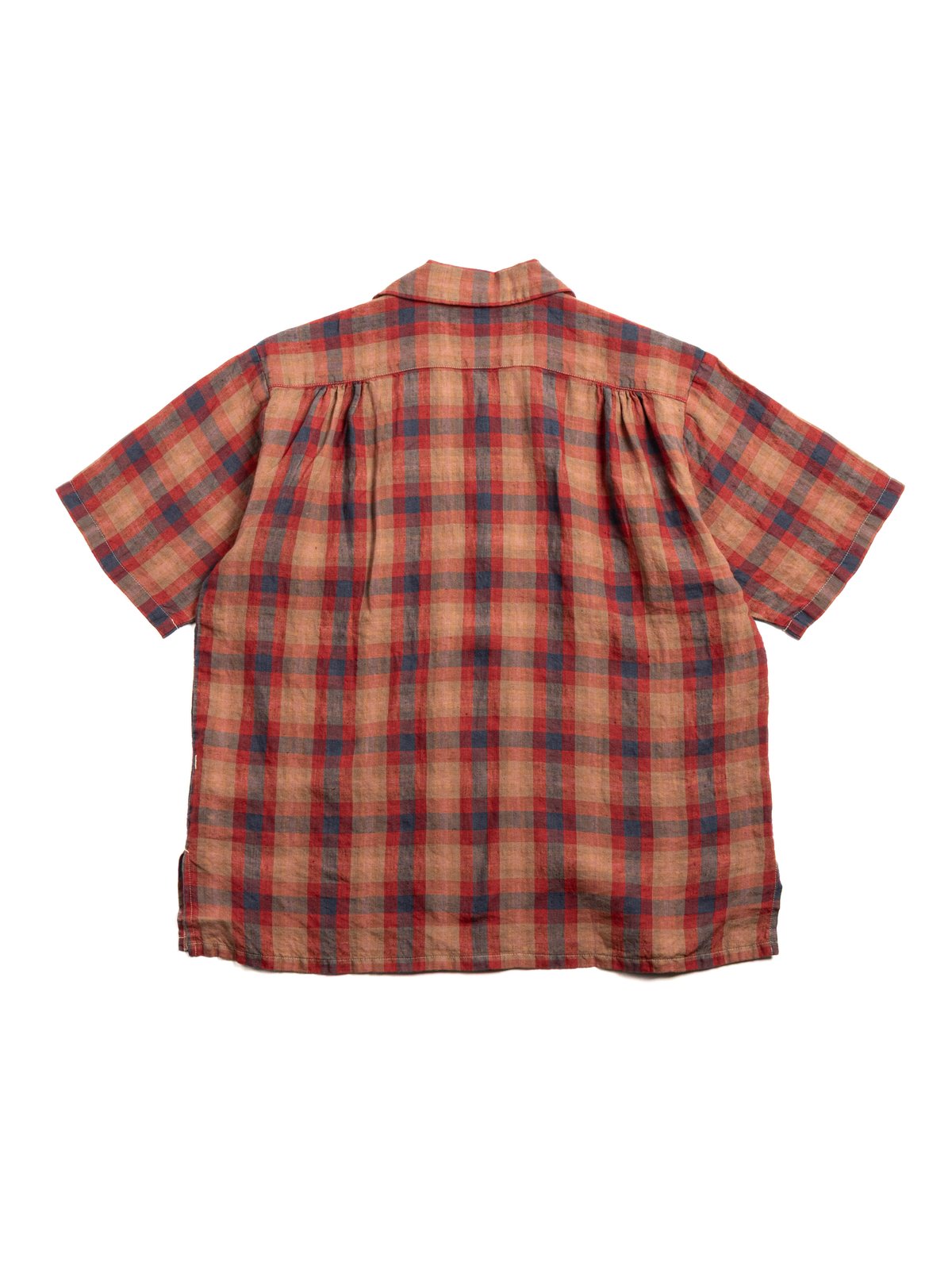 (SV&ndash;SH&ndash;034) LINEN OPEN COLLAR SHIRT ORANGE - Image 4