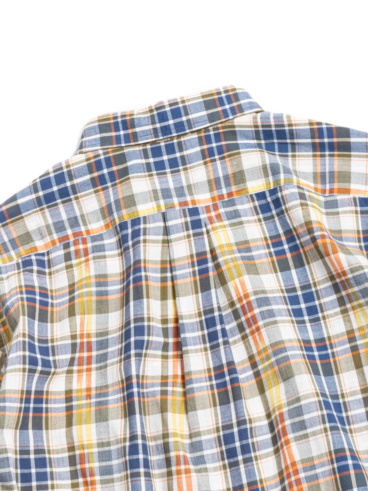 (OM45645.08) IKAT MADRAS B.D. SHIRT NAVY NATURAL - Image 5