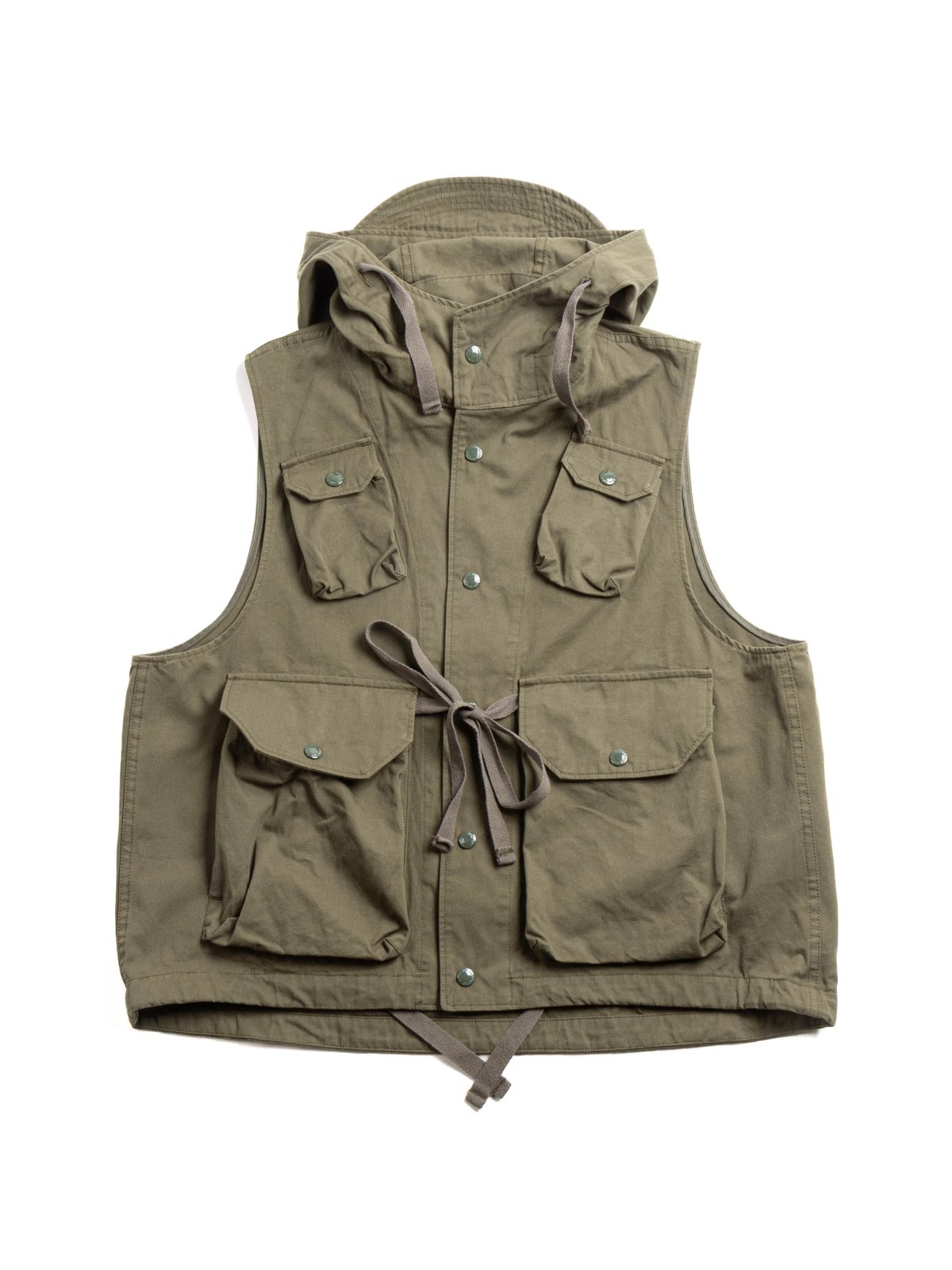 FIELD VEST OLIVE COTTON SAND CLOTH - Image 1