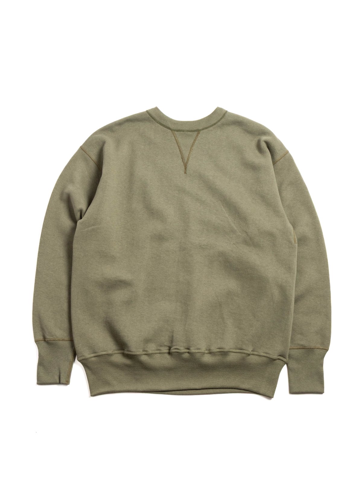 (LOT 401) PLAIN SWEATSHIRT OD GREEN - Image 1