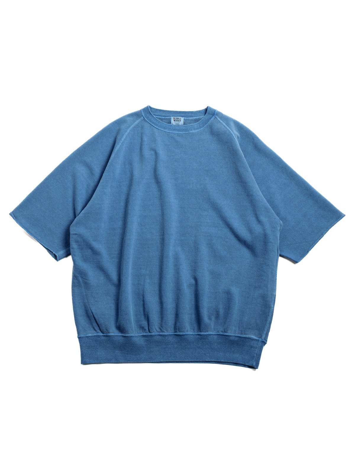 (LOT 74001PD) CUT OFF SLEEVE SWEAT SHIRT P.D. LIGHT INDIGO - Image 1
