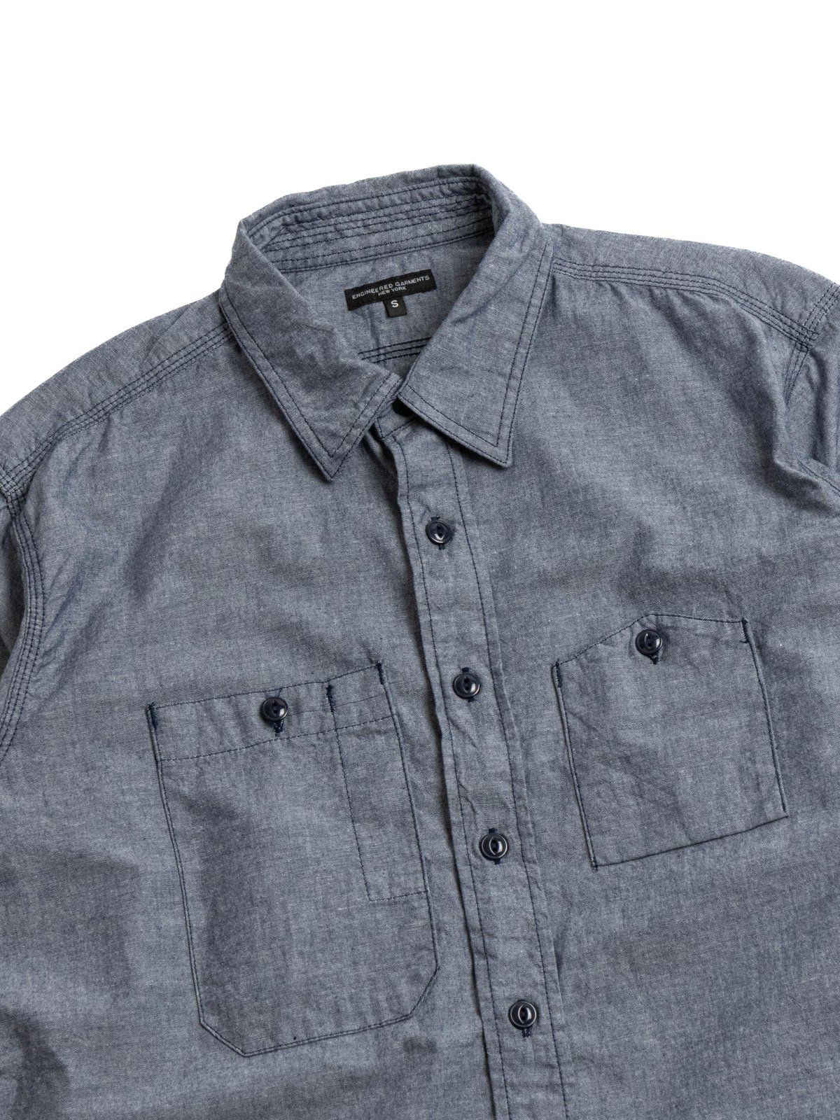 WORK SHIRT INDIGO COTTON CHAMBRAY - Image 2