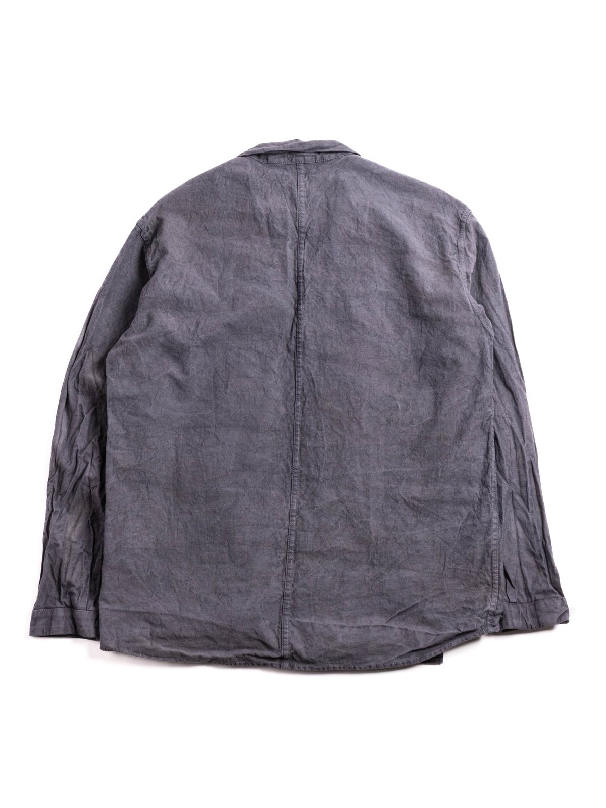 TYPE 401 PLEAT POCKET SHIRT COTTON DROP CLOTH GREY LOGWOOD - Image 4