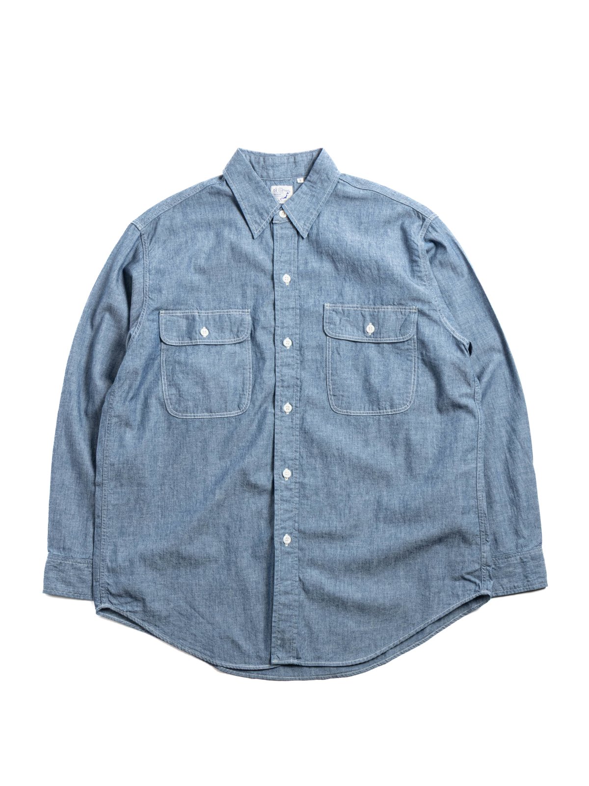 (8064) WORK SHIRT CHAMBRAY BLUE - Image 1