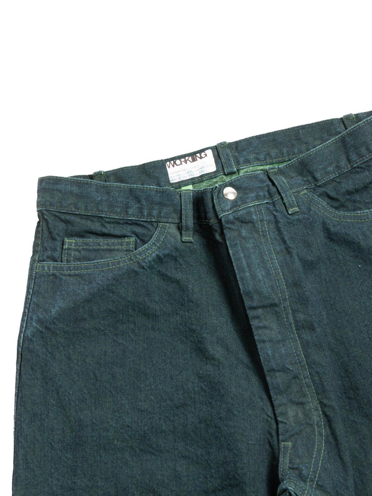 WORK 59 STRAIGHT JEAN ITALIAN SELVAGE DENIM MANTIS GREEN - Image 2