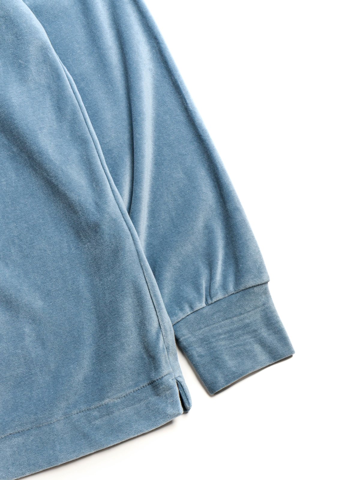 NEEDLES PULLOVER SHIRT VELOUR JERSEY LT. BLUE - Image 3