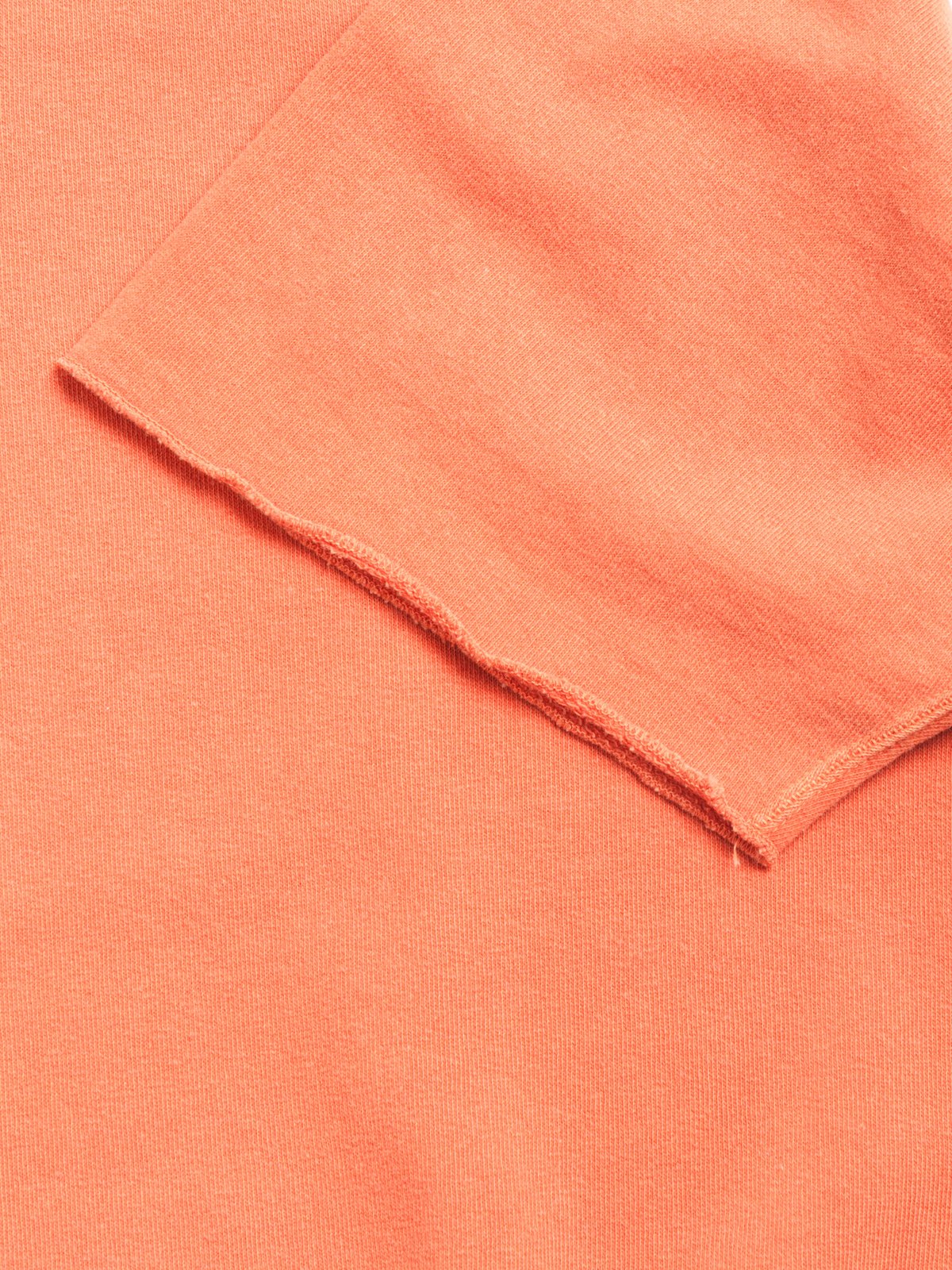 (LOT 74004PD) CUT OFF SLEEVE POLO SHIRT PIGMENT DYED ORANGE - Image 3