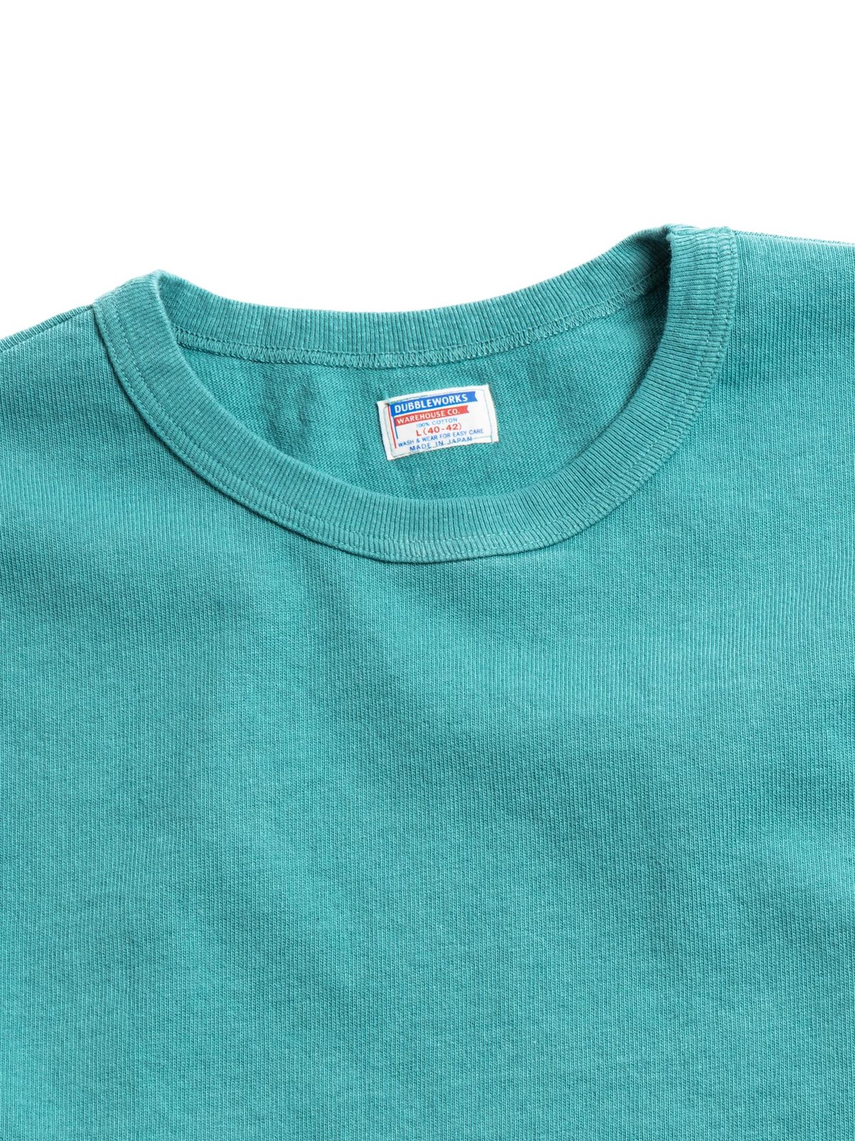 LOT.58001 H.W. L/S TEE PIGMENT DYE TURQUOISE - Image 2