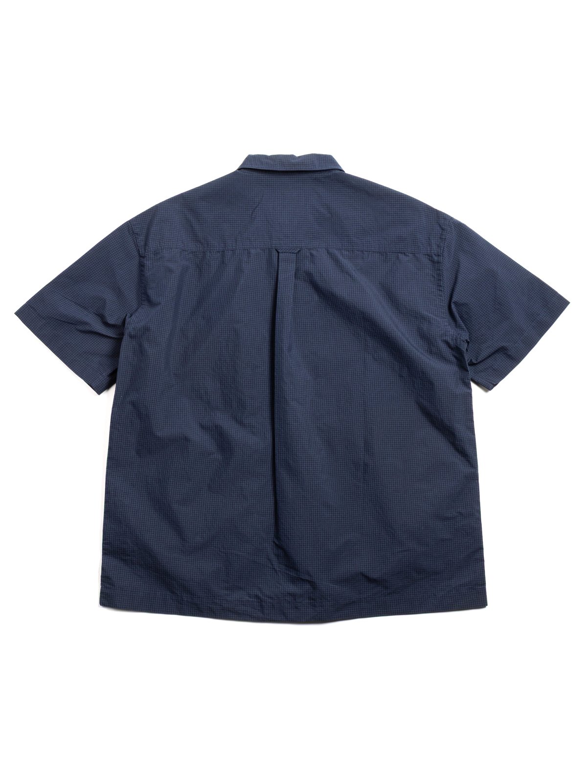 HORLISUN JOSHUA SMALL CHECK S/S SHIRT JACKET NAVY  - Image 4