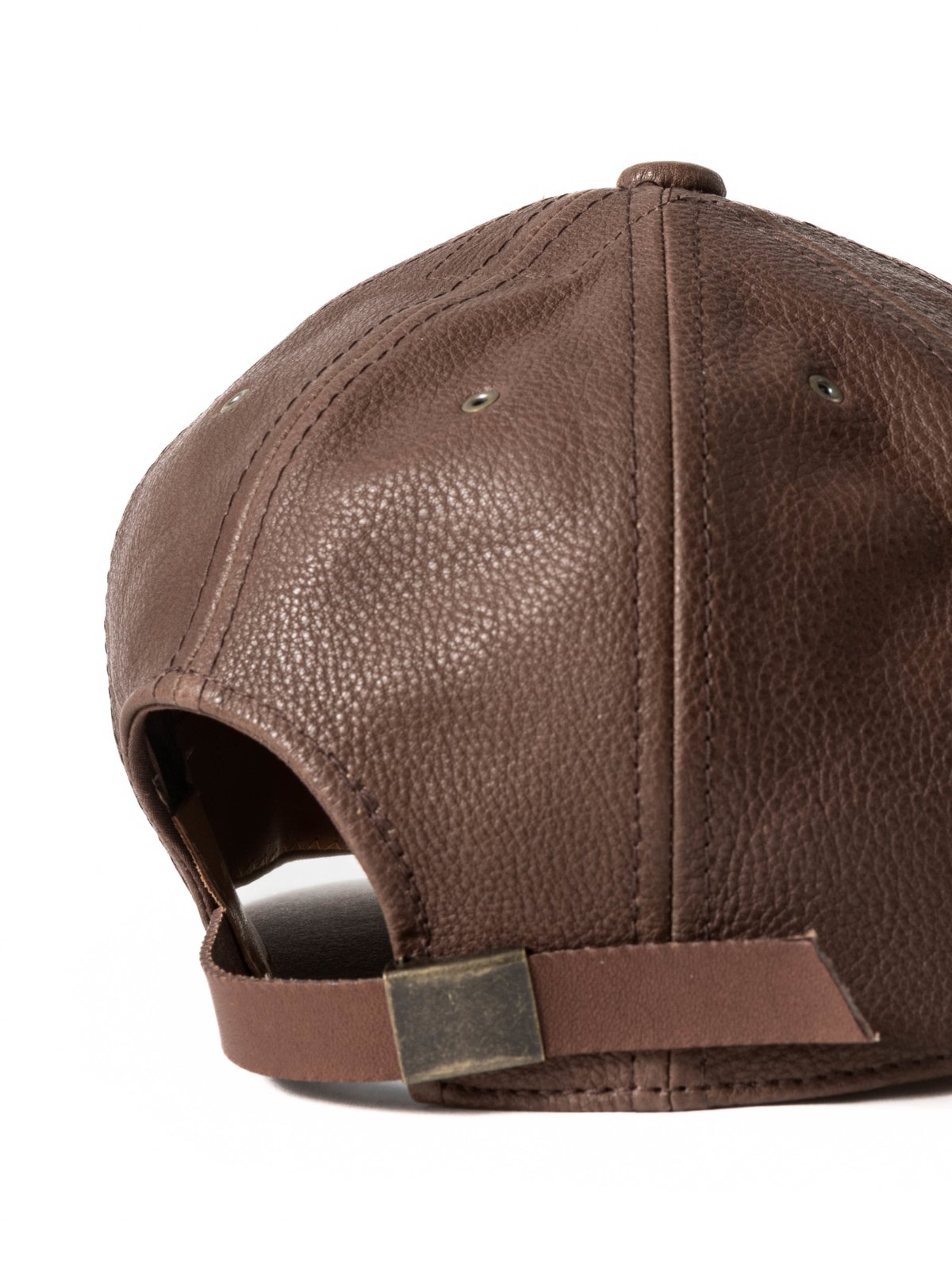 POTEN 8 PANEL BASEBALL CAP BOWN LEATHER - Image 3