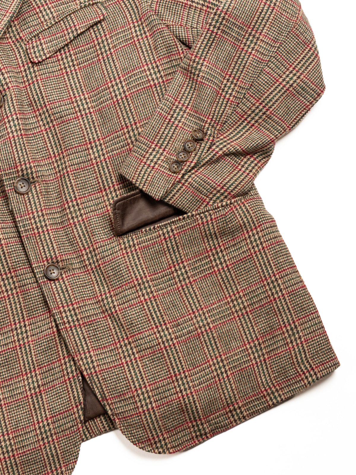 ANDOVER JACKET / TAN / RED WOOL POLY GLEN PLAID - Image 3