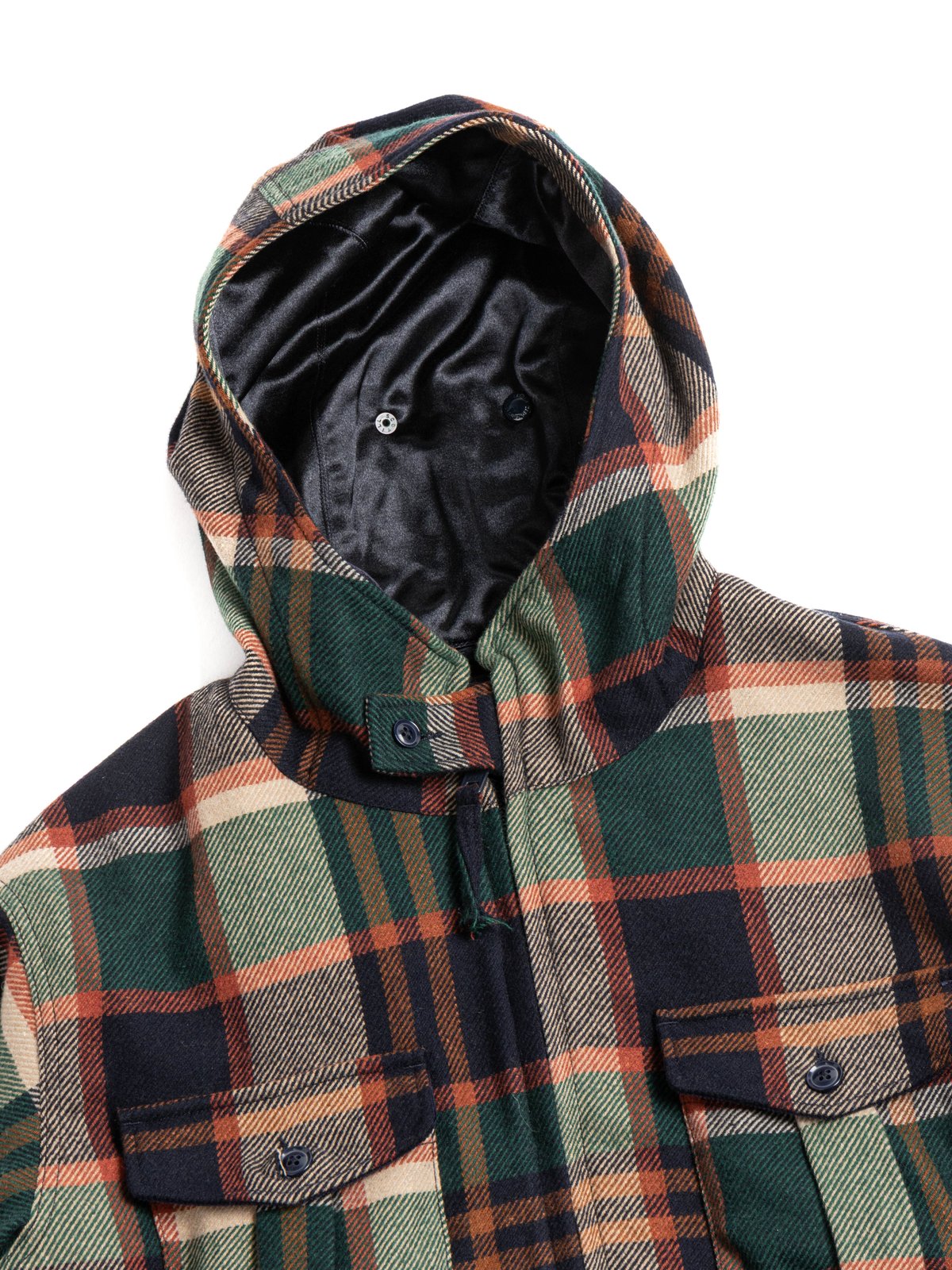 SAS JACKET NAVY/BROWN HEAVY WOOL PLAID - Image 3
