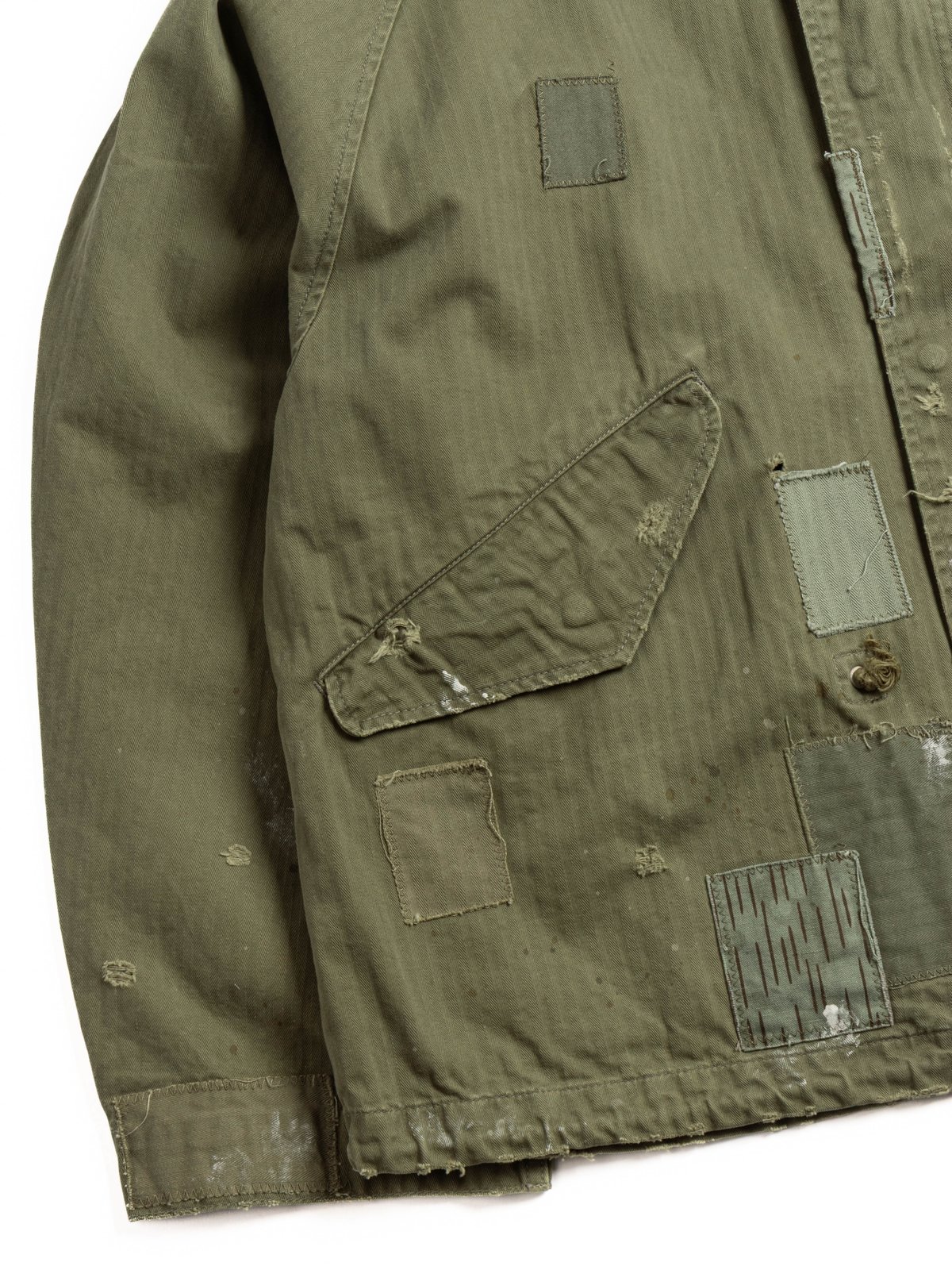 H.UNIT KHAKI HBT HOODED PARKA (CUSTOMISED) - Image 4