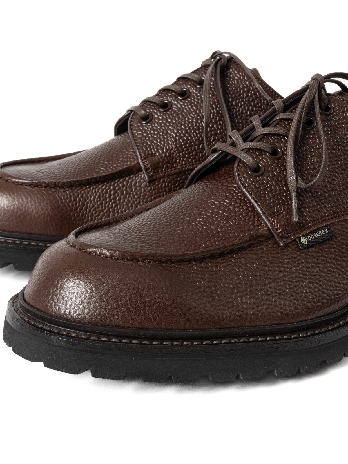 U–TIP DERBY SHOES GORE–TEX DARK BROWN EMBOSSED - Image 3