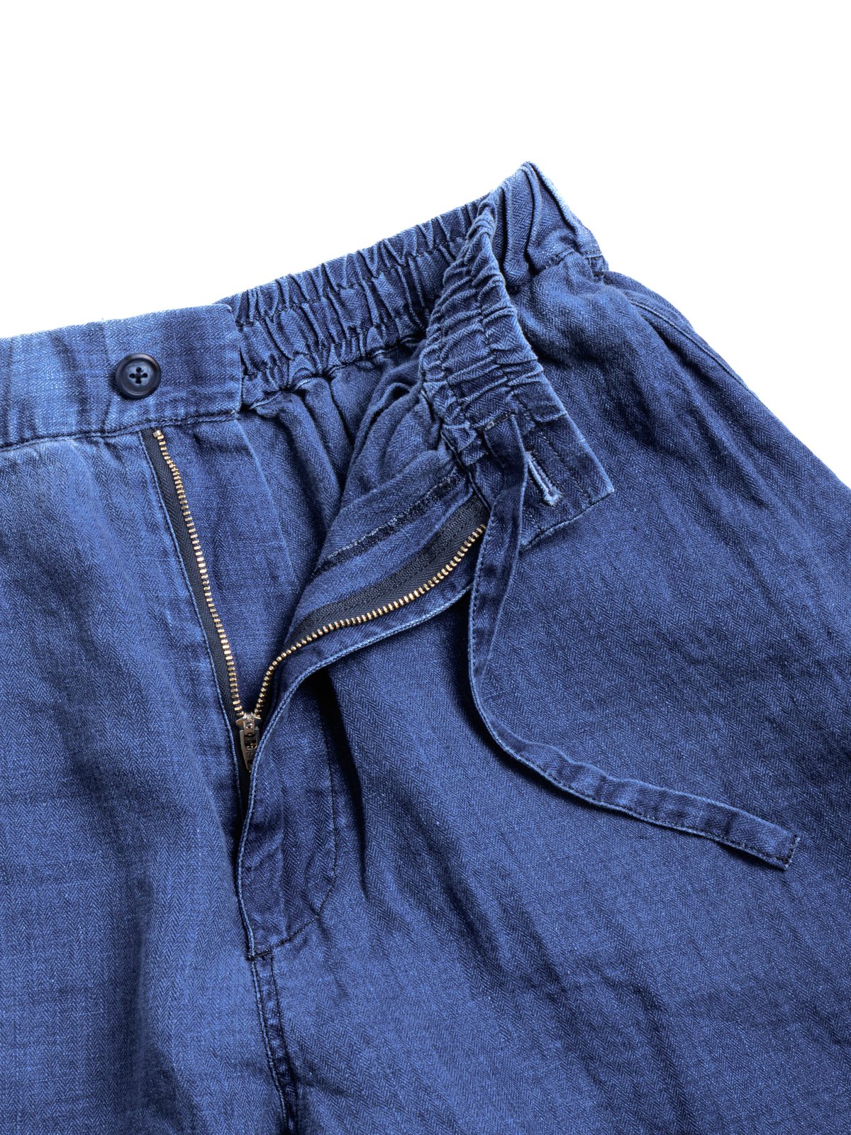 INDIGO LINEN EASY PANTS BLUE - Image 3