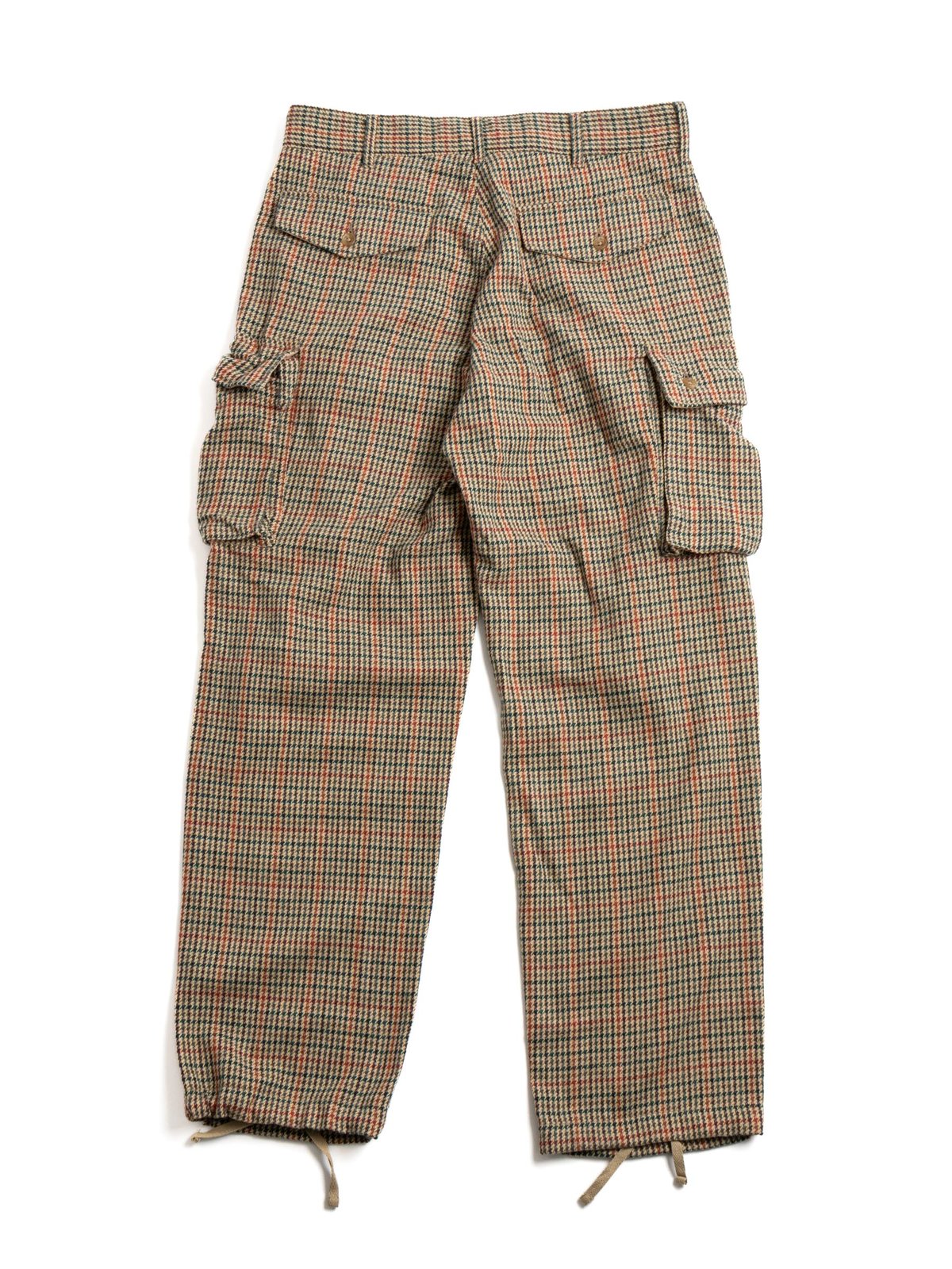 FA PANT KHAKI POLY WOOL GUN–CLUB CHECK by Engineered Garments