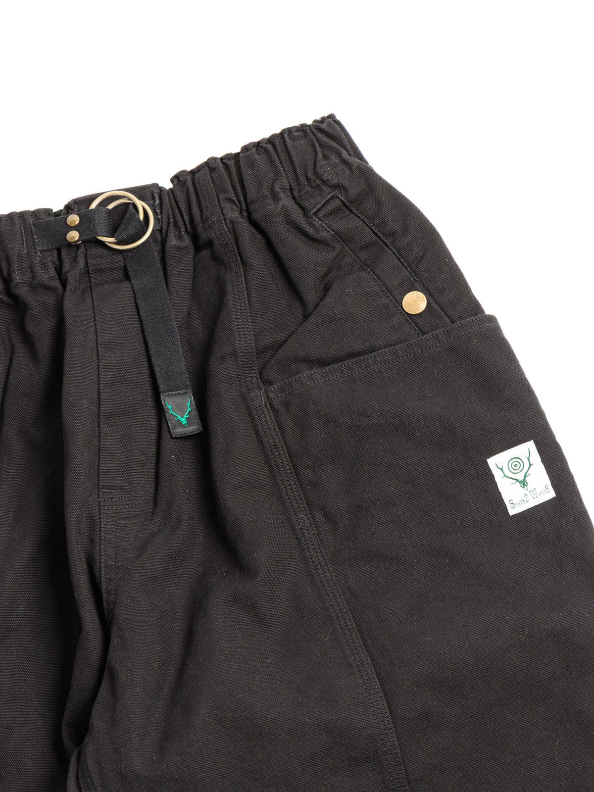 BELTED C.S. PANT 11.5oz COTTON CANVAS BLACK - Image 2