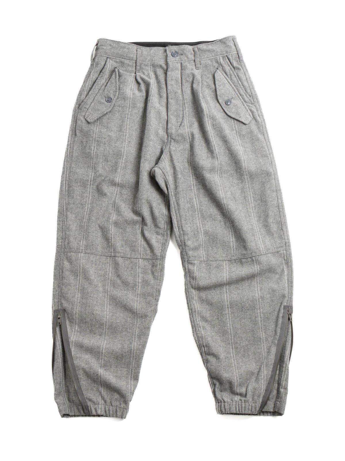 IAC PANT LT. GREY WOOL STRIPED HB - Image 1