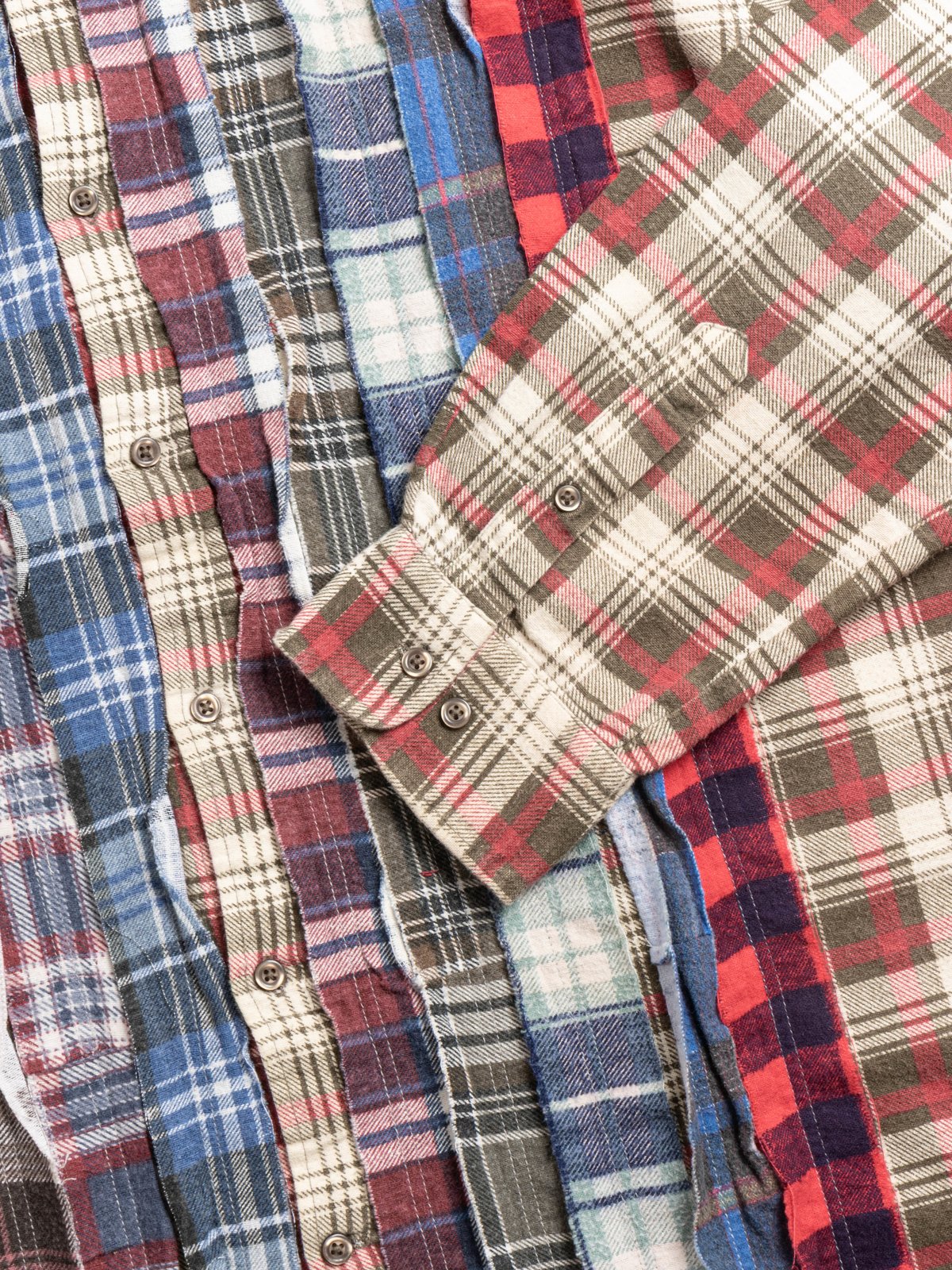 REBUILD BY NEEDLES FLANNEL SHIRT RIBBON SHIRT 3 - Image 3