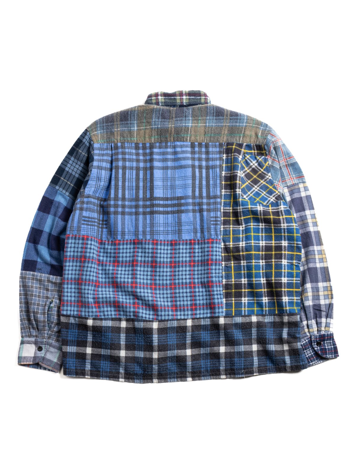 REBUILD BY NEEDLES FLANNEL STRAIGHT HEM SHIRT (A) - Image 4
