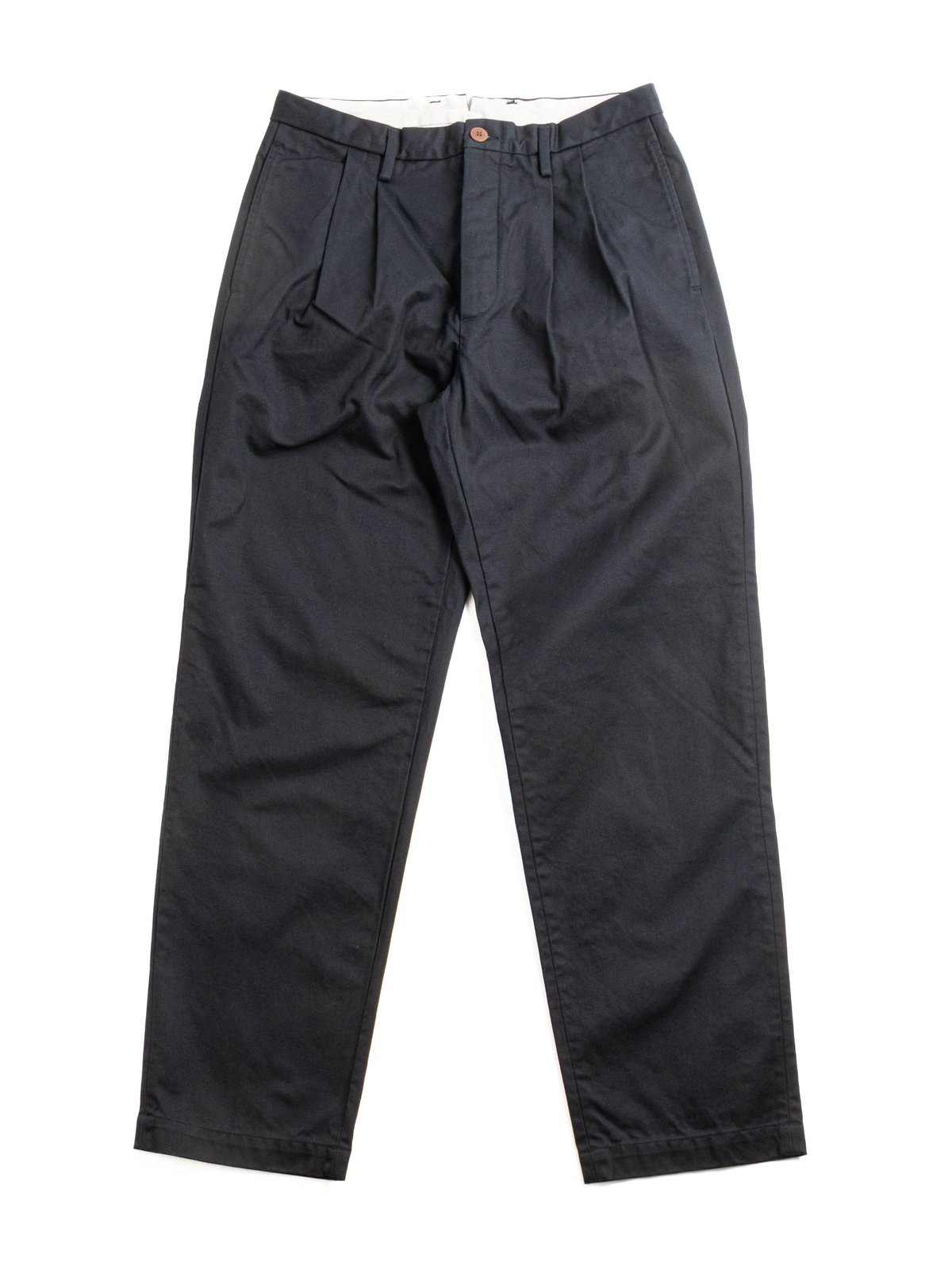 (SV–PT–005) CHINO 2–TUCK TROUSERS NAVY - Image 1