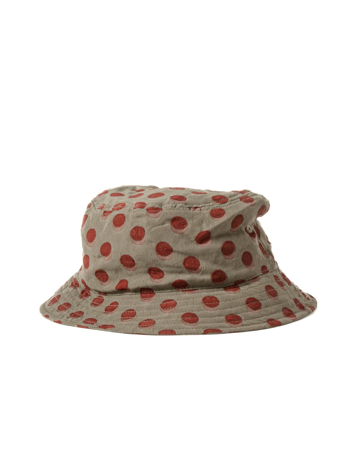 NEEDLES BUCKET HAT POLKA DOT JACQUARD BROWN - Image 1