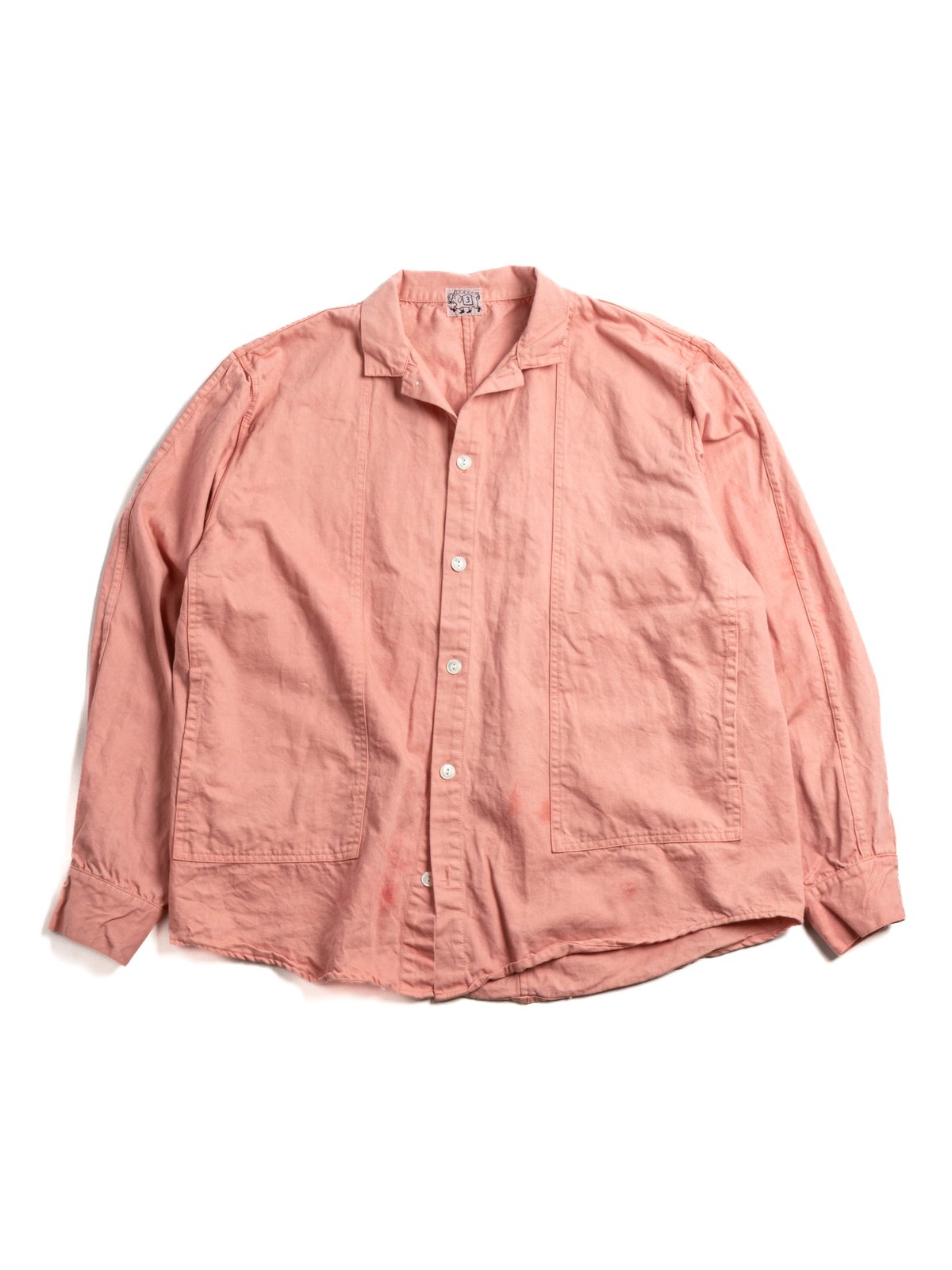 STOLE POCKET BUTTERFLY SHIRT CLEAN COTTON DRILL TURKEY RED DYED - Image 1