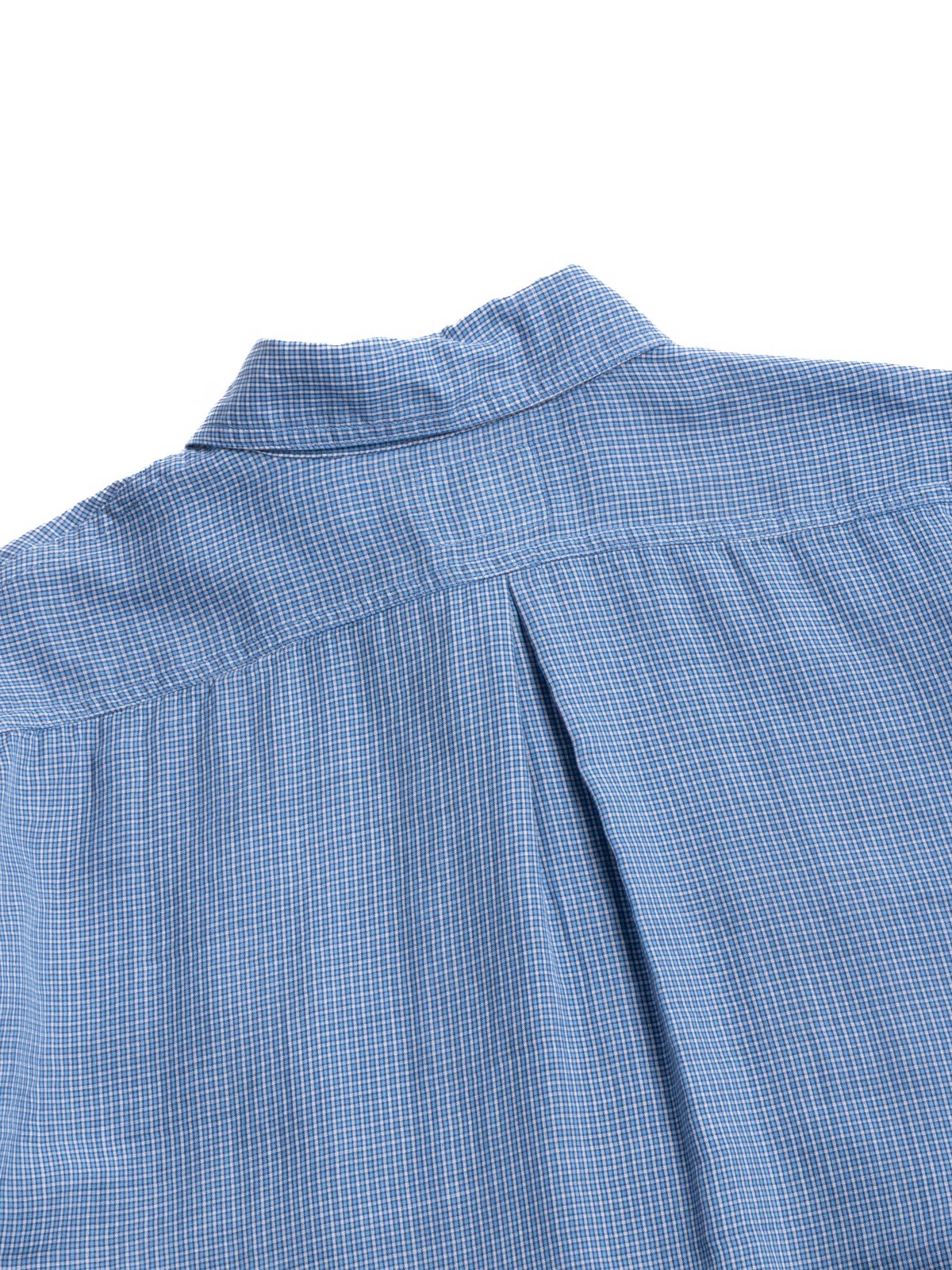 (H&ndash;SH065) DOUBLE CLOTH SMALL CHECK WORK SHIRT BLUE - Image 4