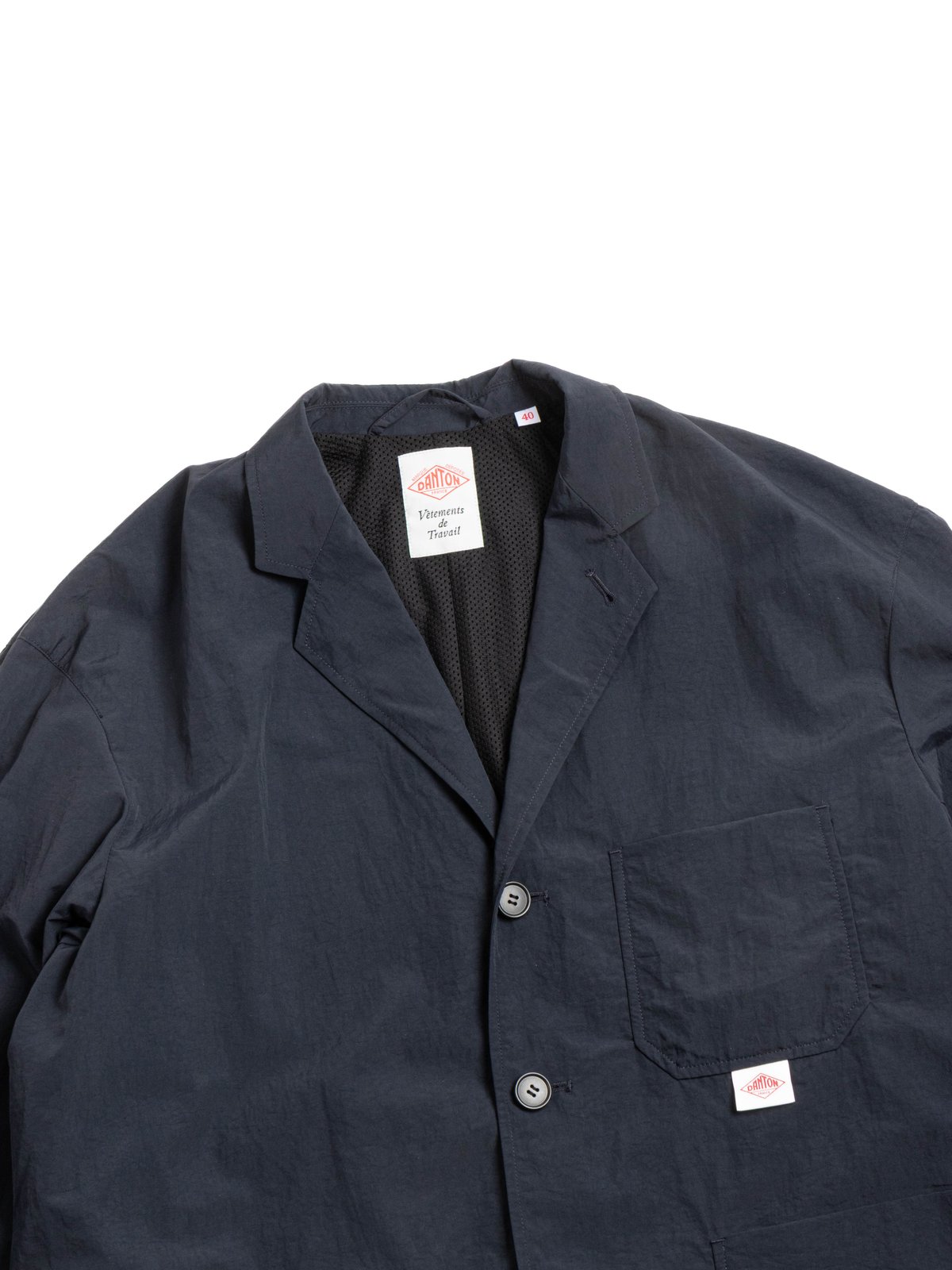 NYLON TUSSAR WASHER TAILORED JACKET NAVY - Image 2