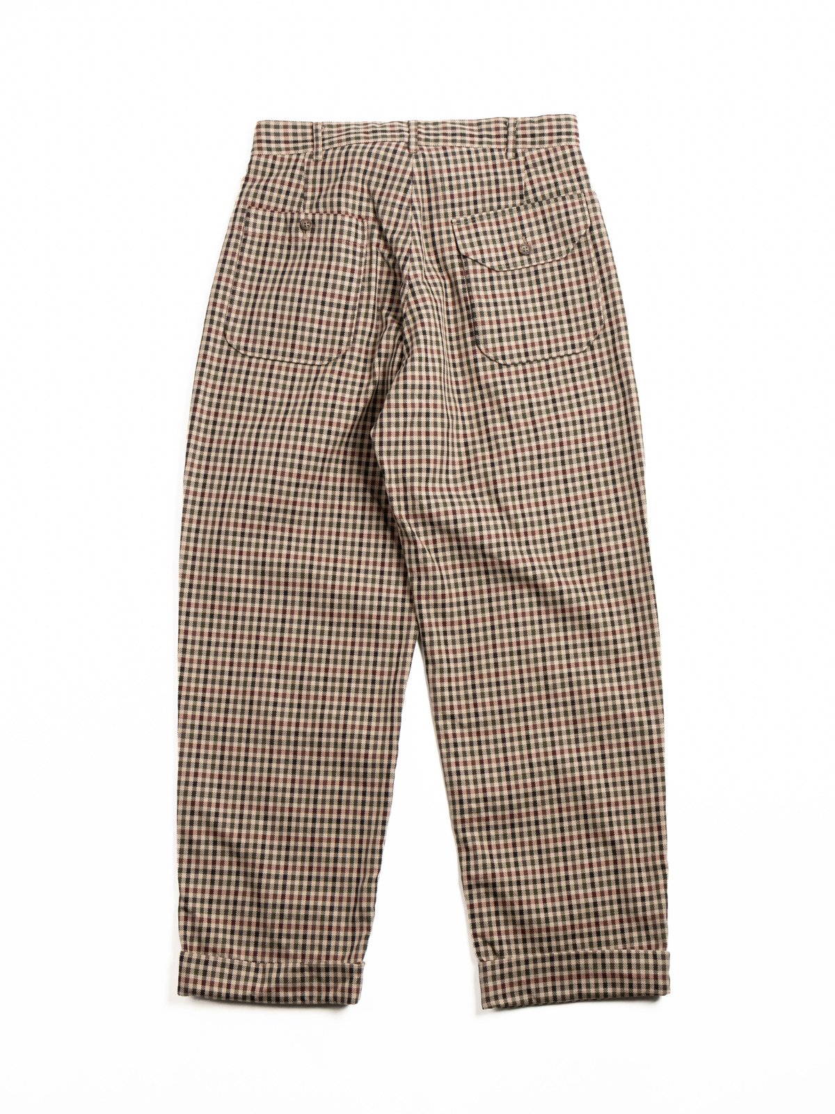 CARLYLE PANT / BROWN / OLIVE HEAVY GUN&ndash;CLUB CHECK - Image 6