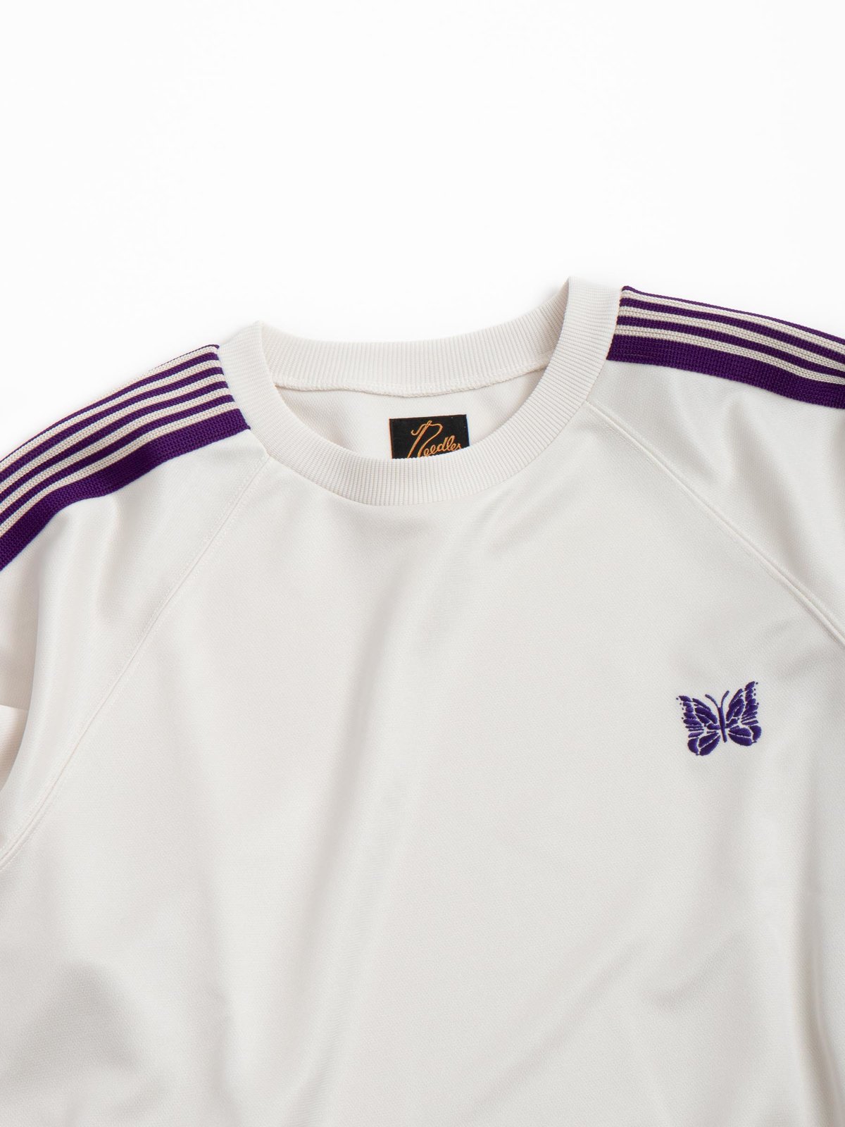 NEEDLES TRACK CREW NECK POLY SMOOTH ICE WHITE - Image 2