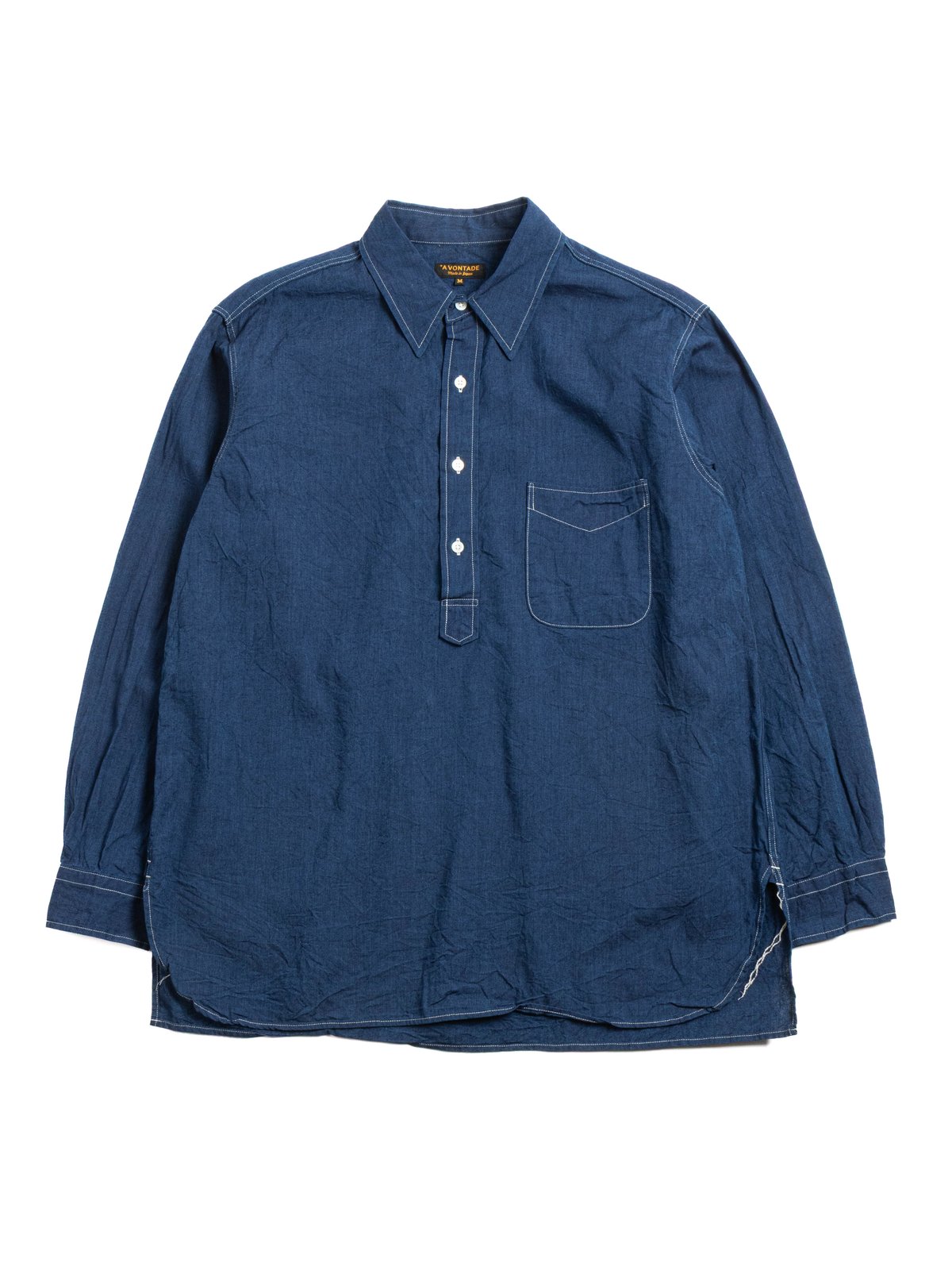 (VTD&ndash;0399&ndash;SH) PULLOVER SHIRT INDIGO - Image 1