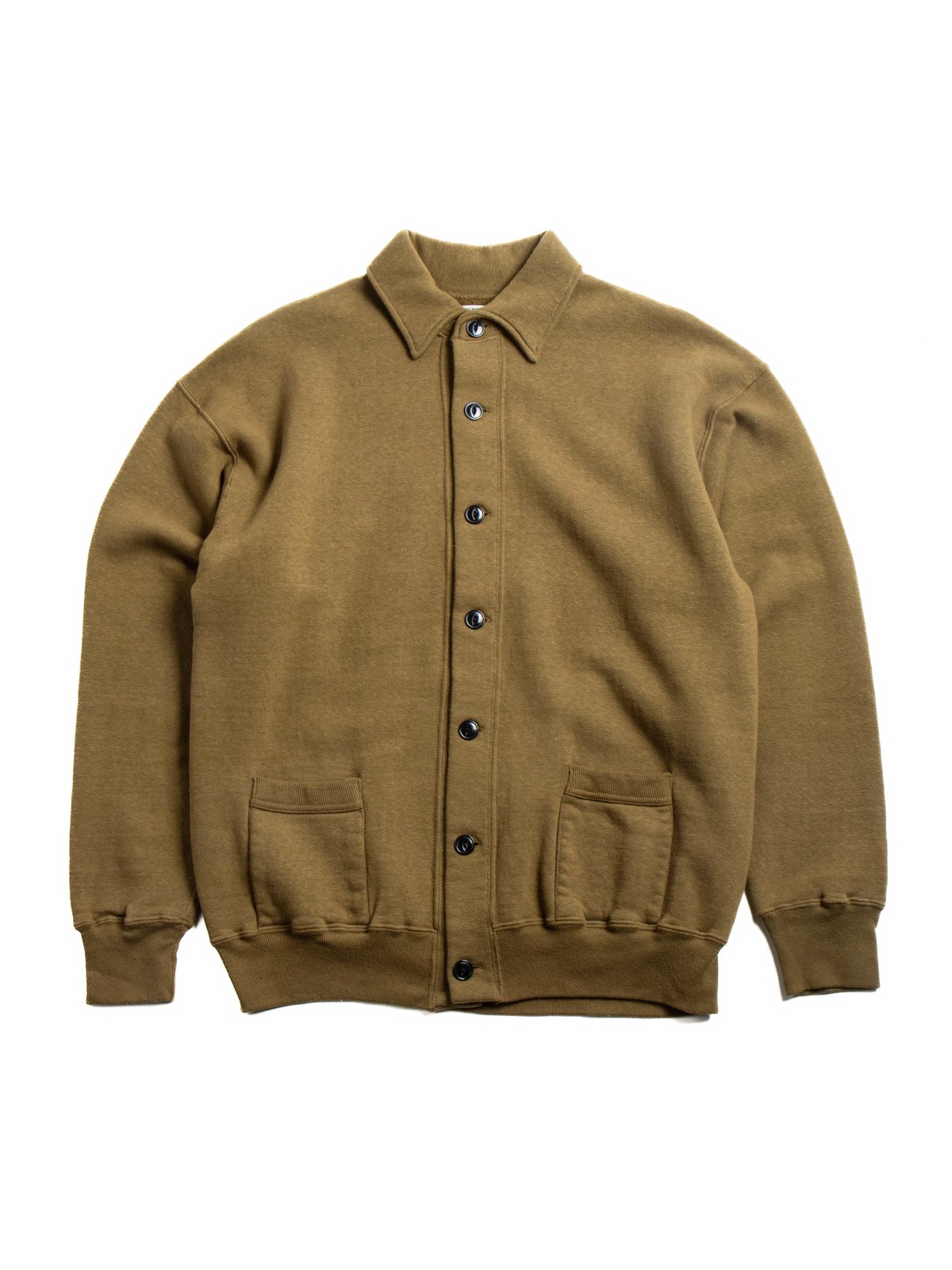 (LOT 86016) &ldquo;LOOP WHEEL&rdquo;SWEAT JACKET KHAKI - Image 1